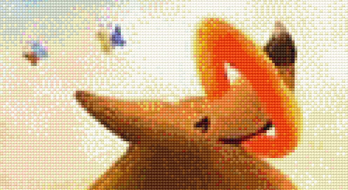 Max colours Dog in the Woods cross stitch pattern, PDF pattern, digital design