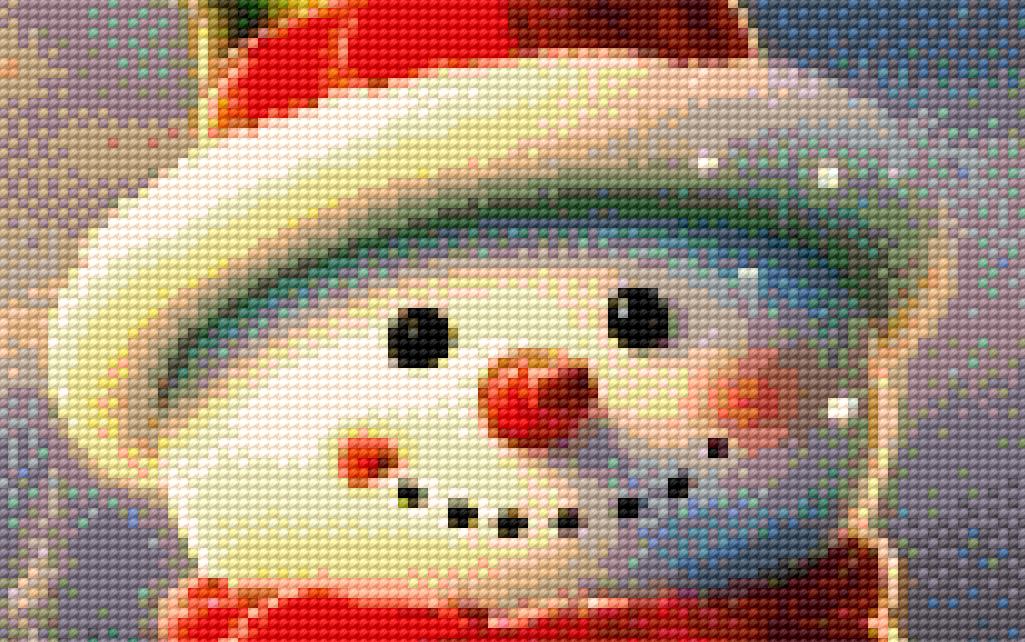 Mini Christmas Snowman cross stitch pdf pattern