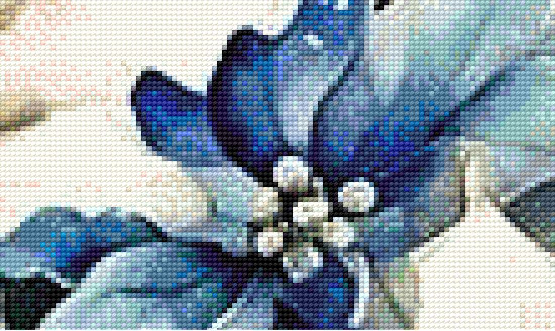 Poinsettia cross stitch pdf pattern