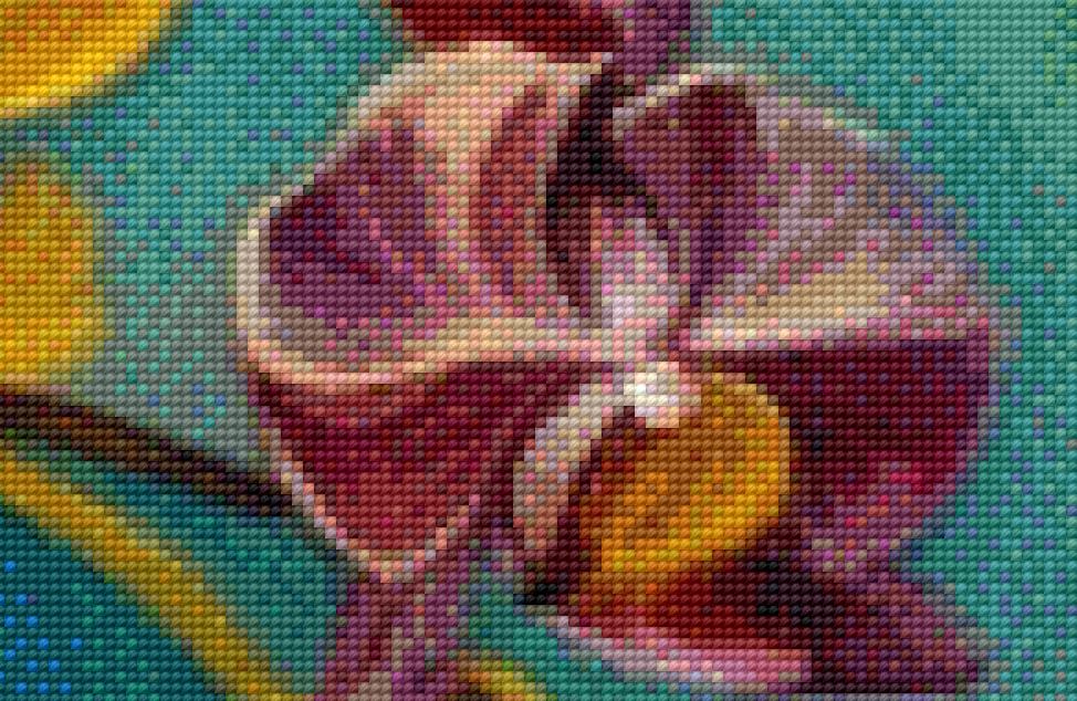 Dignified Orchids Max Colours cross stitch pdf pattern